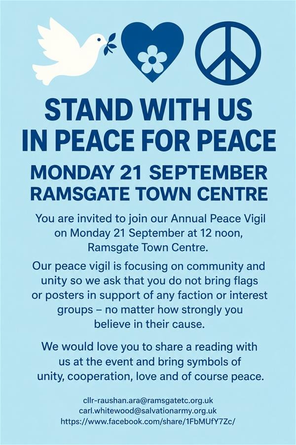 poster for Peace Vigil
