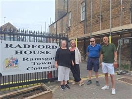 Council representatives visit Radford House as construction work gets underway on the external restoration project